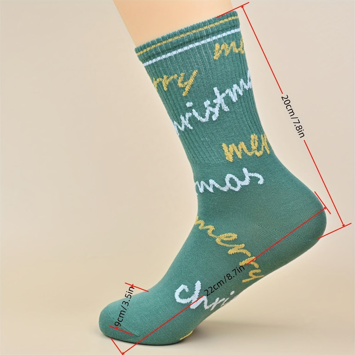 10 Pairs Christmas Print Socks Women's Mid Tube Stockings Hosiery
