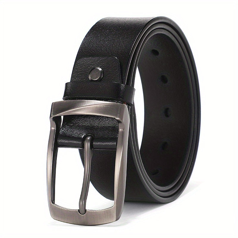 Men's Leather Belt Pin Buckle Casual Jeans Pants Waist Strap High Belt