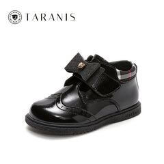 TARANIS Leather Soft soled Booties Slip On Bowknot Shoes