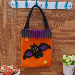 Halloween Print Tote Bag Trick Or Treat Candy Bag Reusable Storage Basket