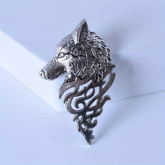 Men's Wolf Head Brooch Suit Pin for Party Clothing Bag