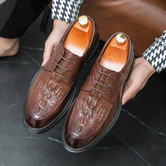 Men's Lace Up Business Casual Shoes Slip Low Top Classic