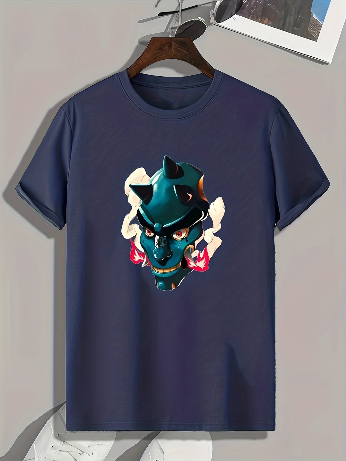 Cartoon Character Print Men's Graphic T shirt for Summer
