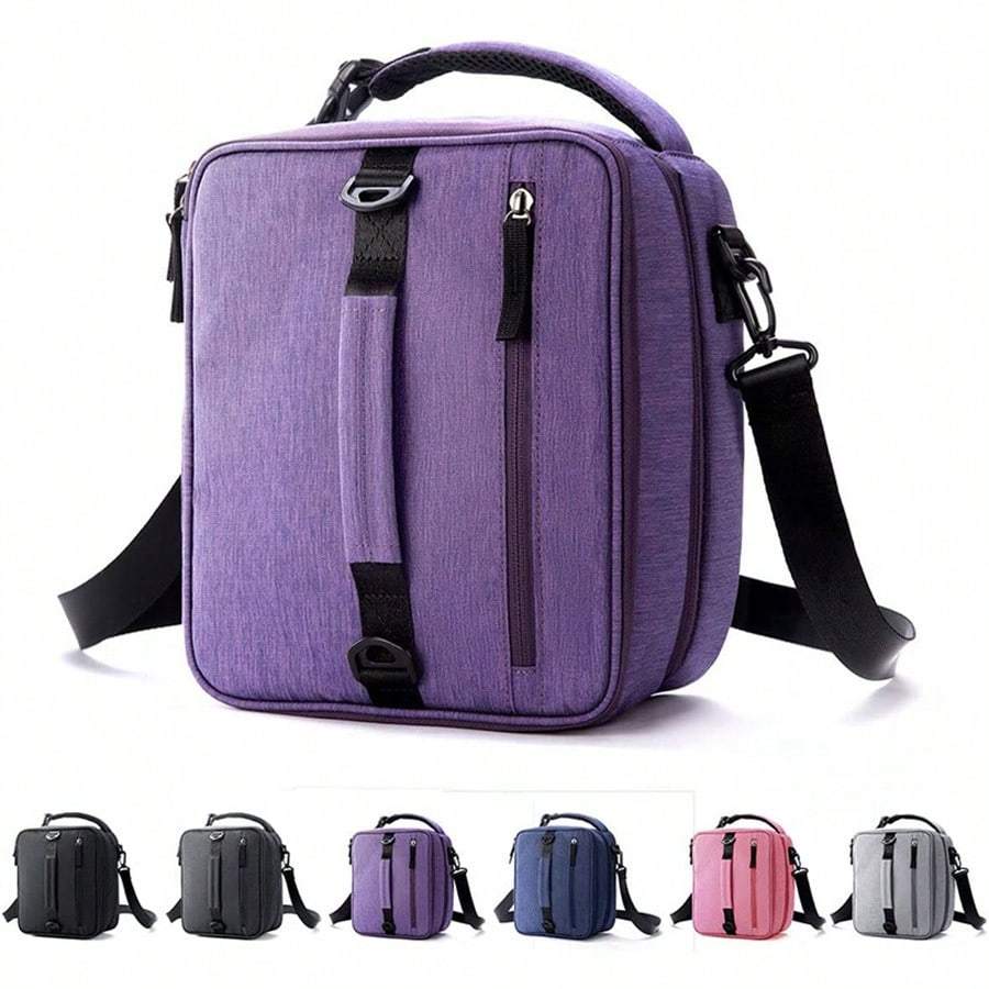 Insulated Bento Lunch Bag Square Oxford Cloth Hand Washable Aluminum Foil