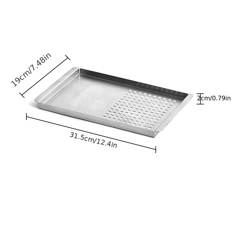 Stainless Steel Non-stick BBQ Plate Portable Outdoor BBQ Accessories