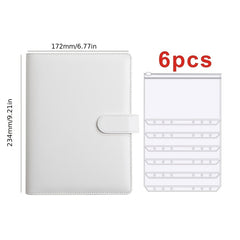 A5 PU Leather Cash Envelope Budget System with 6 Pockets
