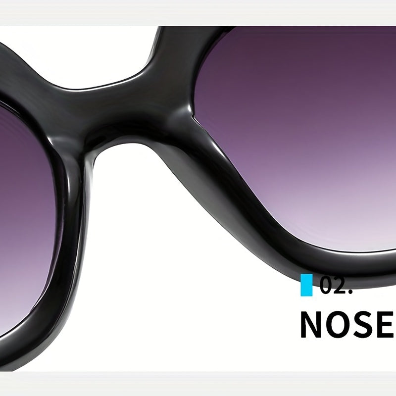 Oversized Cat Eye Sunglasses Gradient Lens UV Block Oval Frame Eyewear