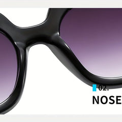 Oversized Cat Eye Sunglasses Gradient Lens UV Block Oval Frame Eyewear