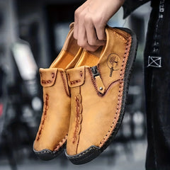 Men's Comfy Stitch Slip On Loafer Shoes Casual Outdoor Anti skid Flat Shoes