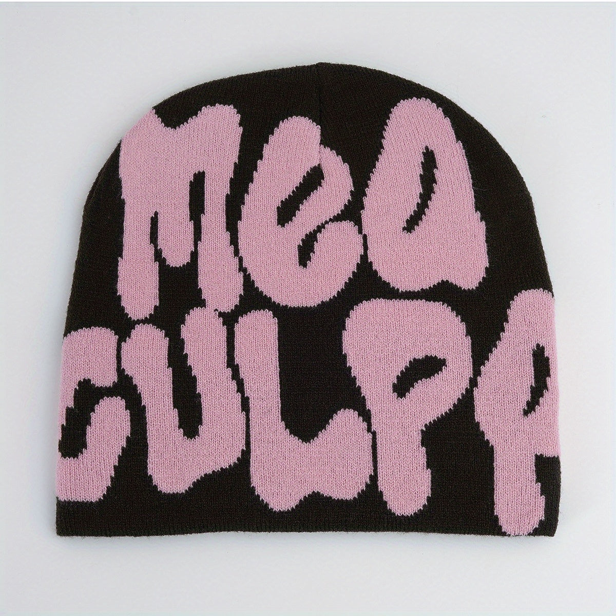 Y2K Knitted Beanie Cap Elastic Foldable Warm Skull Hat