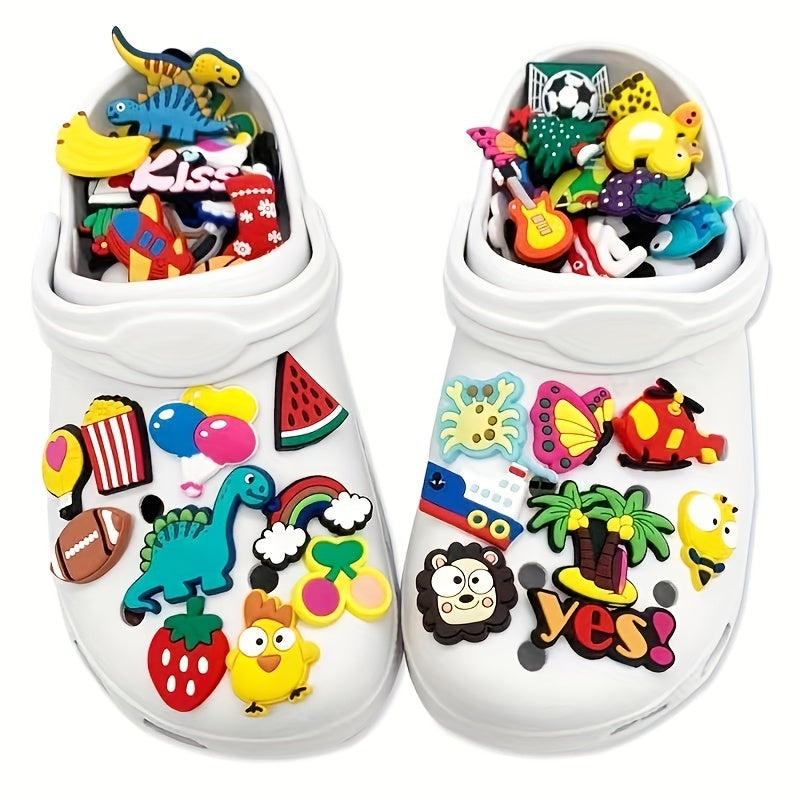 Shoe Decoration Accessories Set PVC Soft Rubber DIY Shoelace Buckle  Sole Buckle
