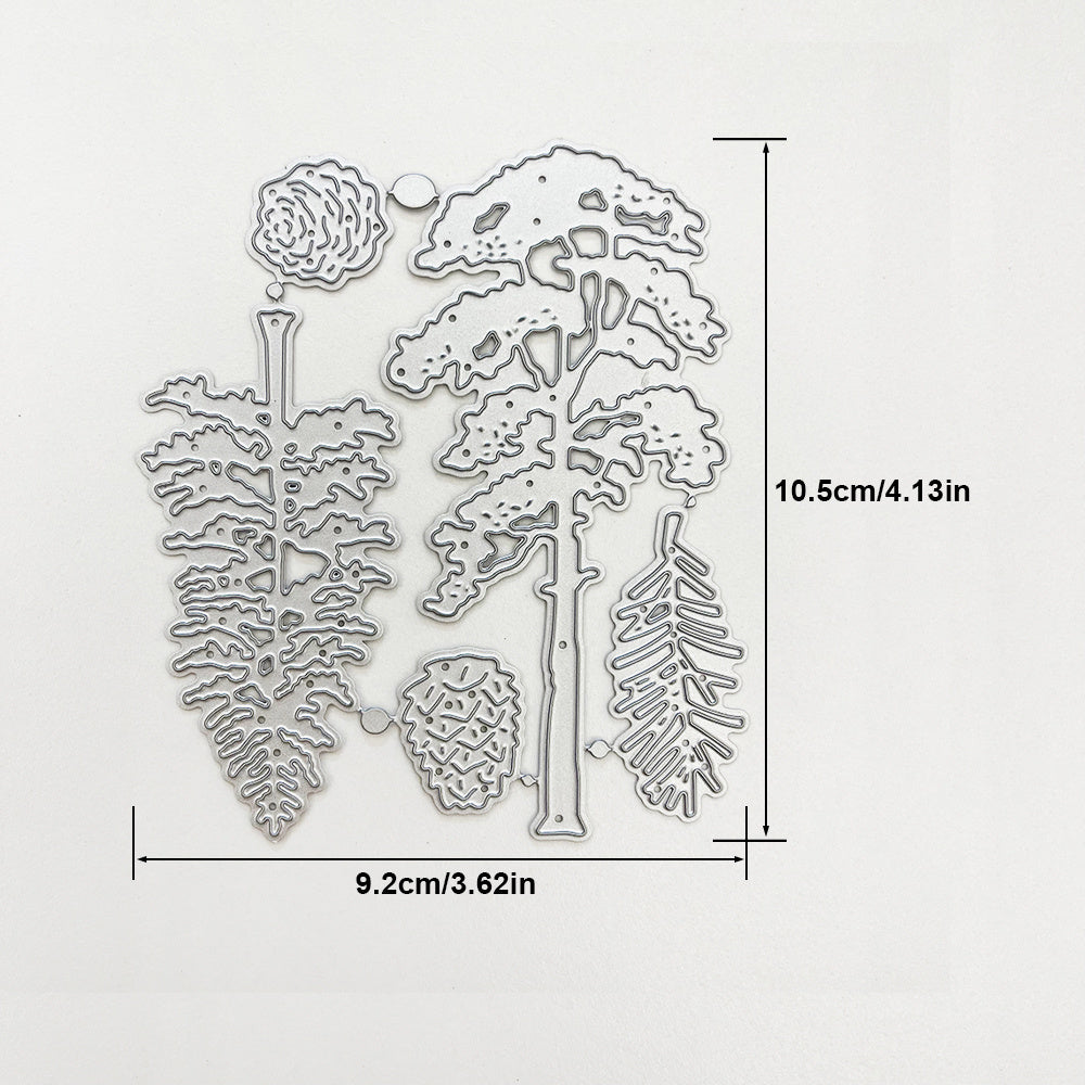 1pc Pine Trees Pattern Metal Cutting Dies Stencils For DIY Scrapbooking