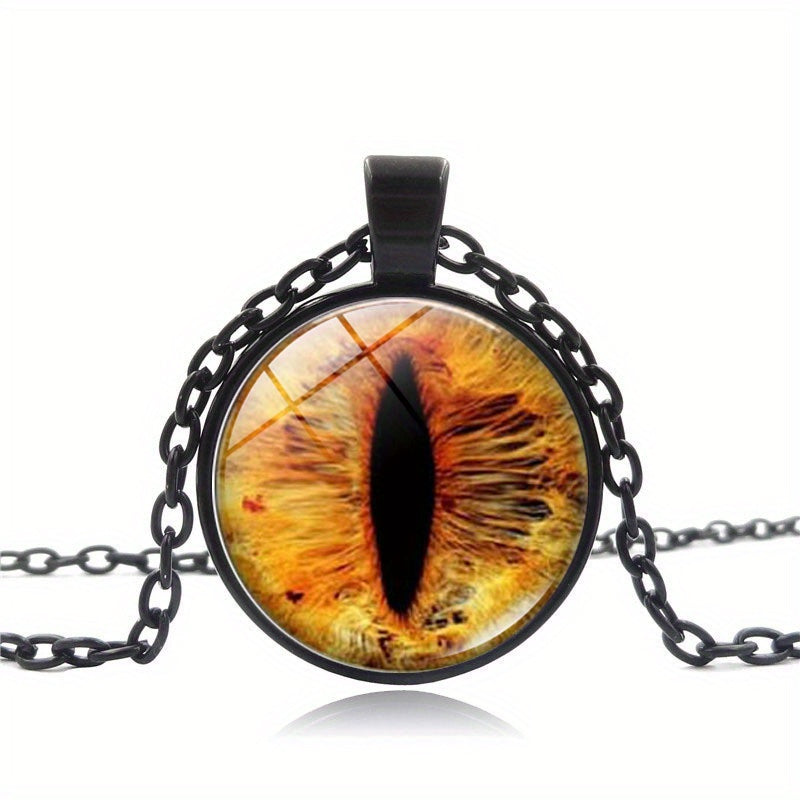 Cat Eye Dragon Eye Necklace Men Women Time Gemstone Pendant Clavicle Chain