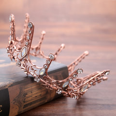 Vintage Golden Queen Princess Tiaras Crowns Crystal Rhinestone Diadems