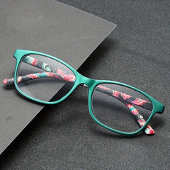 Floral Square Presbyopic Glasses for Women Men