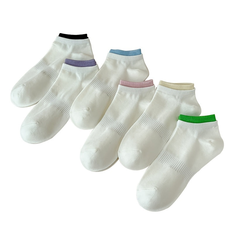 6 Pairs Women's Low Cut Soft & Lightweight Solid Socks