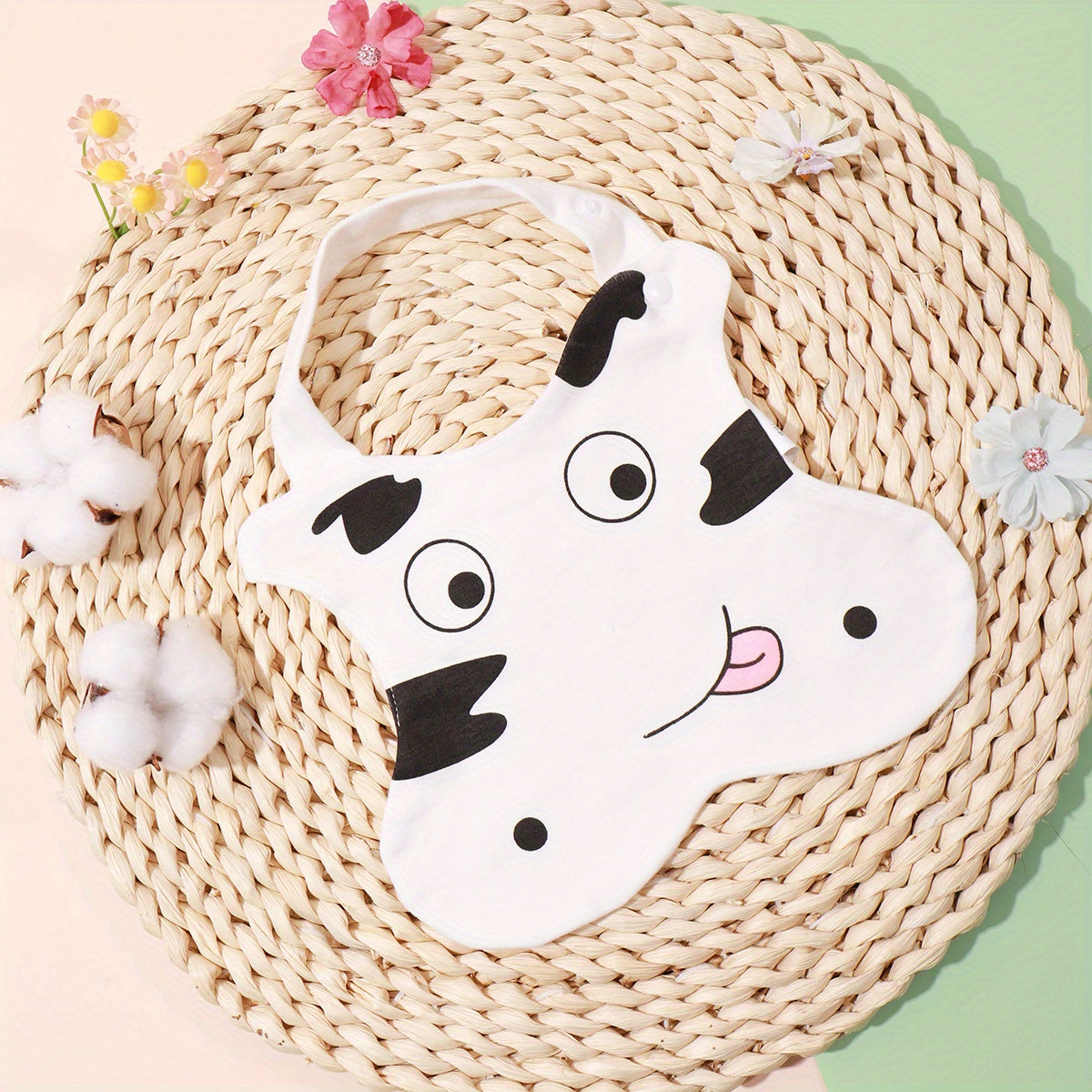 Animal Pattern Baby Bibs Infant Fabric Cloth Bib Newborn Feeding Bib
