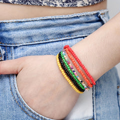 Colorful Glass Bead Bracelet Anklet Boho Accessories