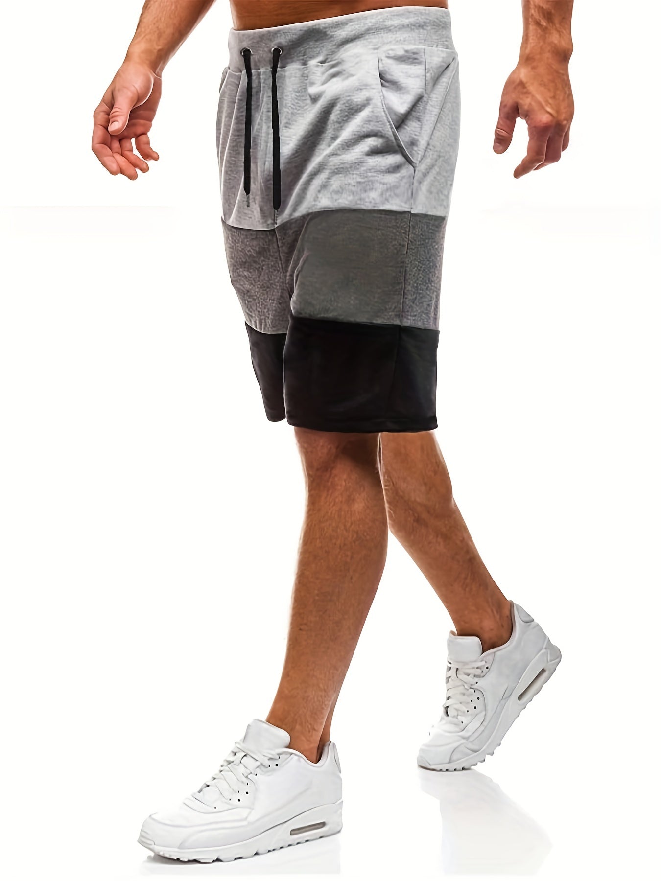 Comfy Athletic Shorts Men's Casual Stretch Elastic Waist Drawstring Shorts