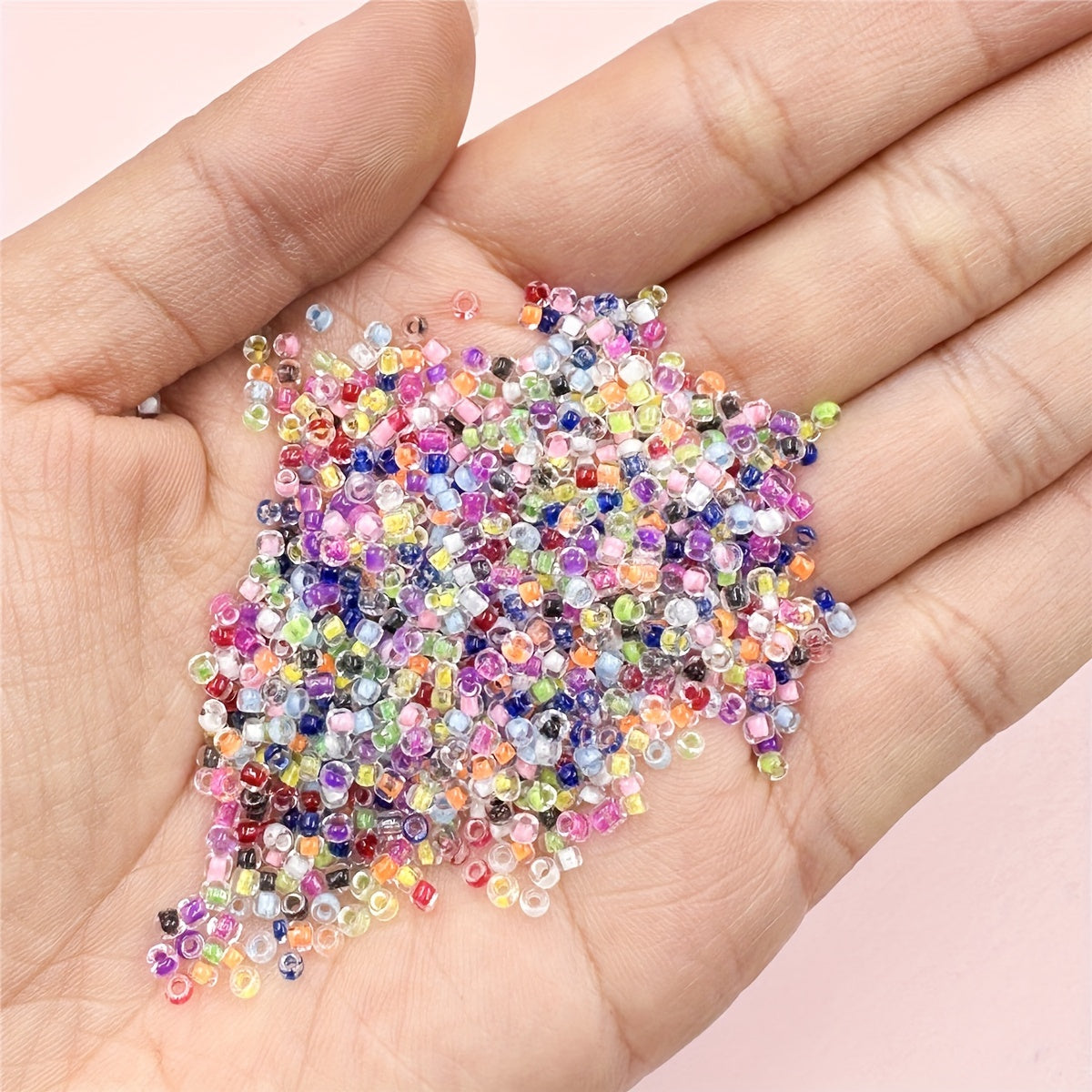 1000Pcs Colorful Glass Heart Spacer Beads for Jewelry Making