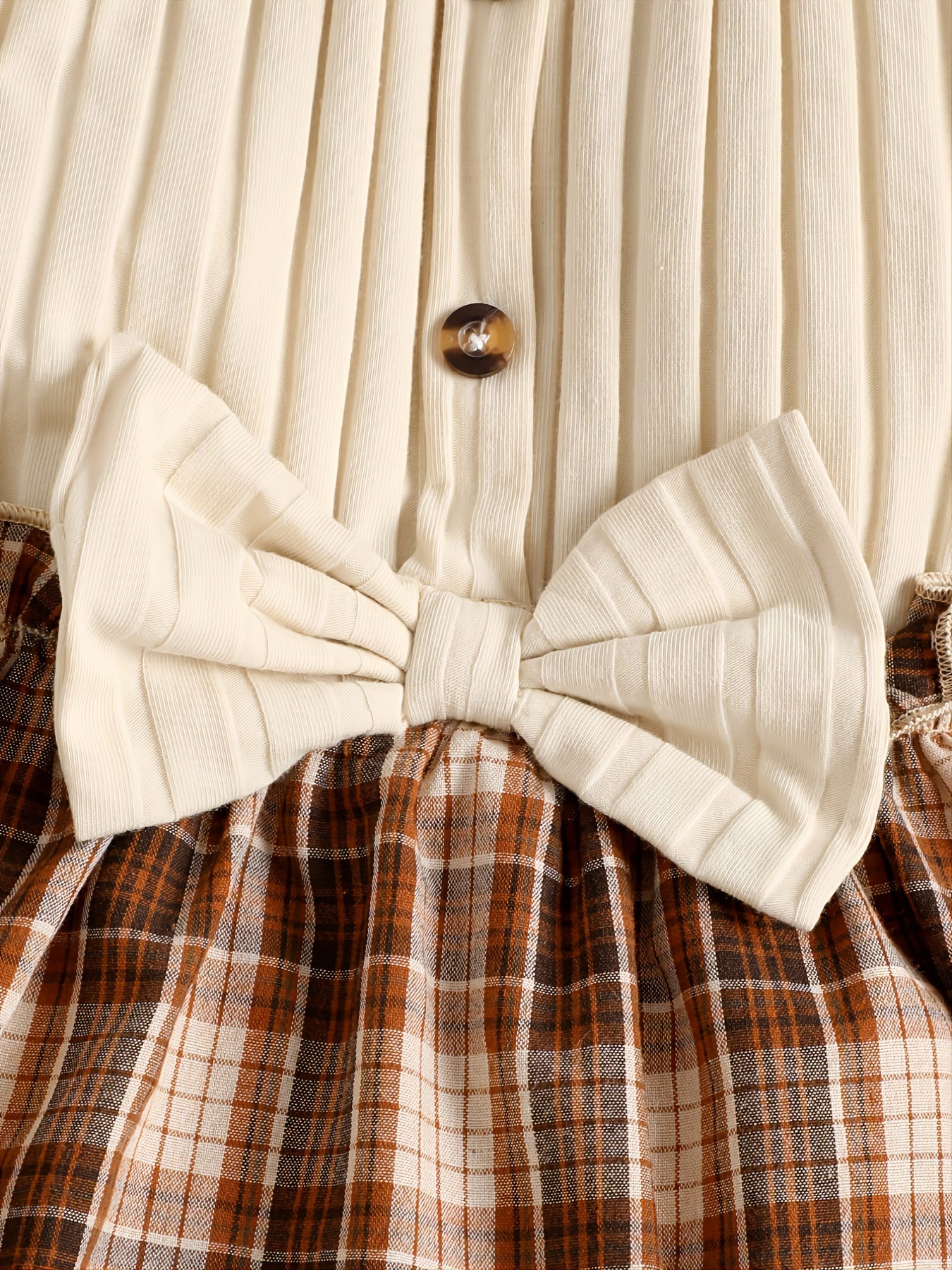 Plaid Bowknot Dress Set for Baby Girls