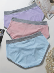 3 Pack Plus Size Basic Underwear Set Women's Plus