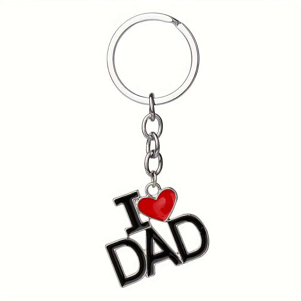 LOVE MY PAPA MAMA DAD MOM Metal Keychain Gift
