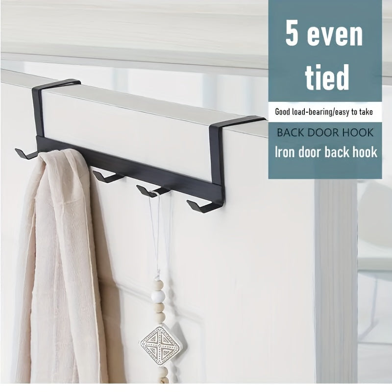 5 Hooks Door Coat Towel Holder for Wardrobe