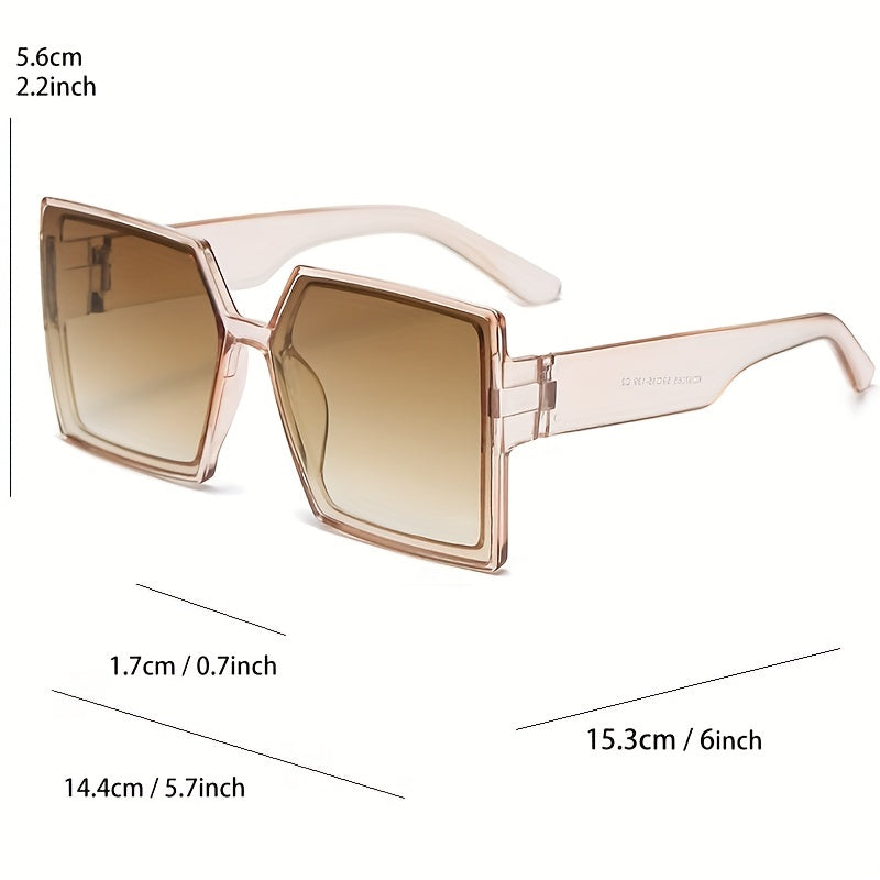 Square Oversized Sunglasses for Women Rectangular Lens