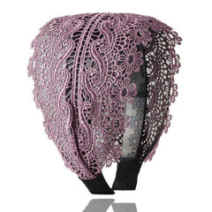 Wide Lace Headband Hair Band With Teeth Women's Headband Lace Floral Hair Hoop