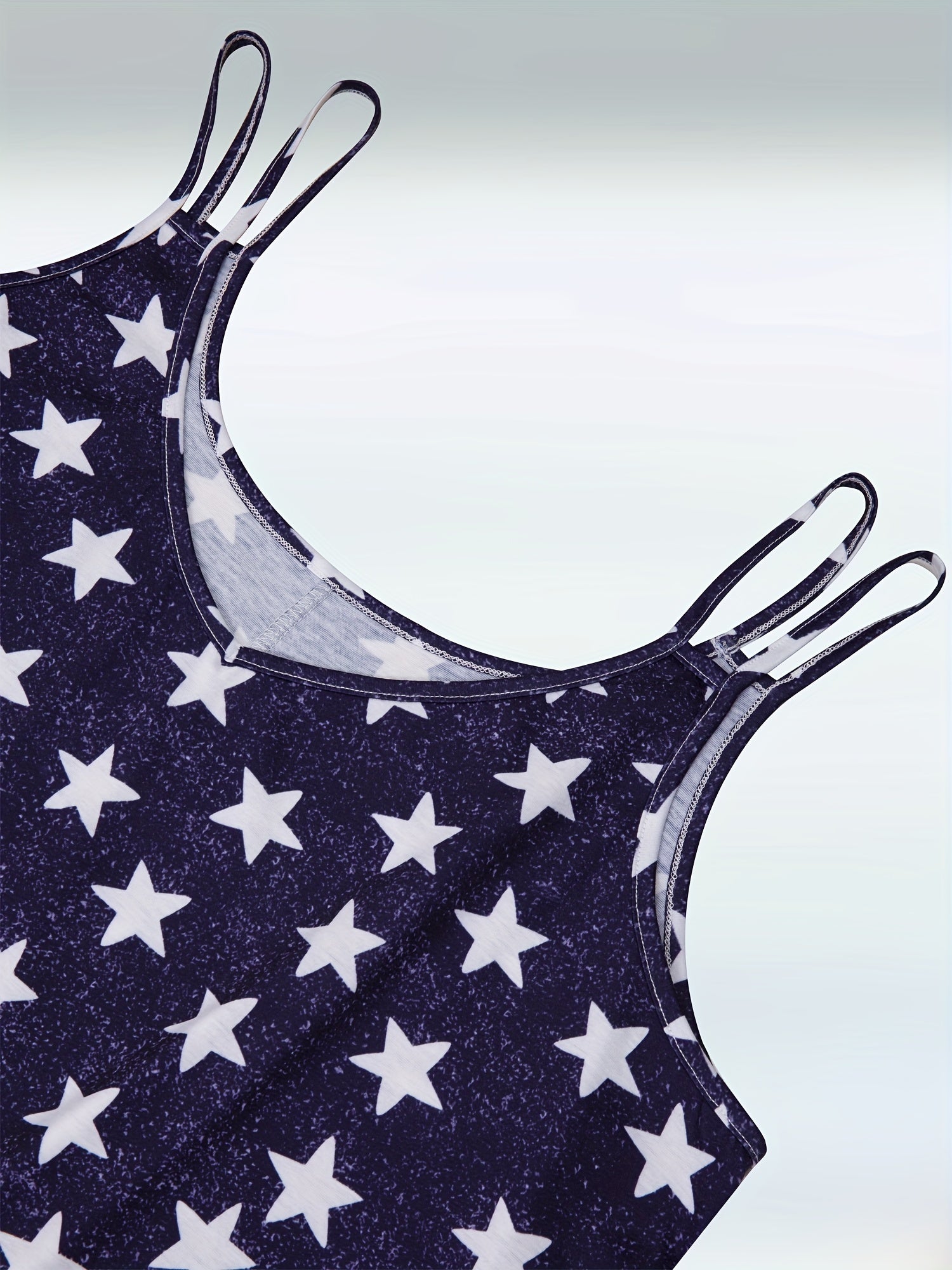  Star & Stripe Print Tank Top
