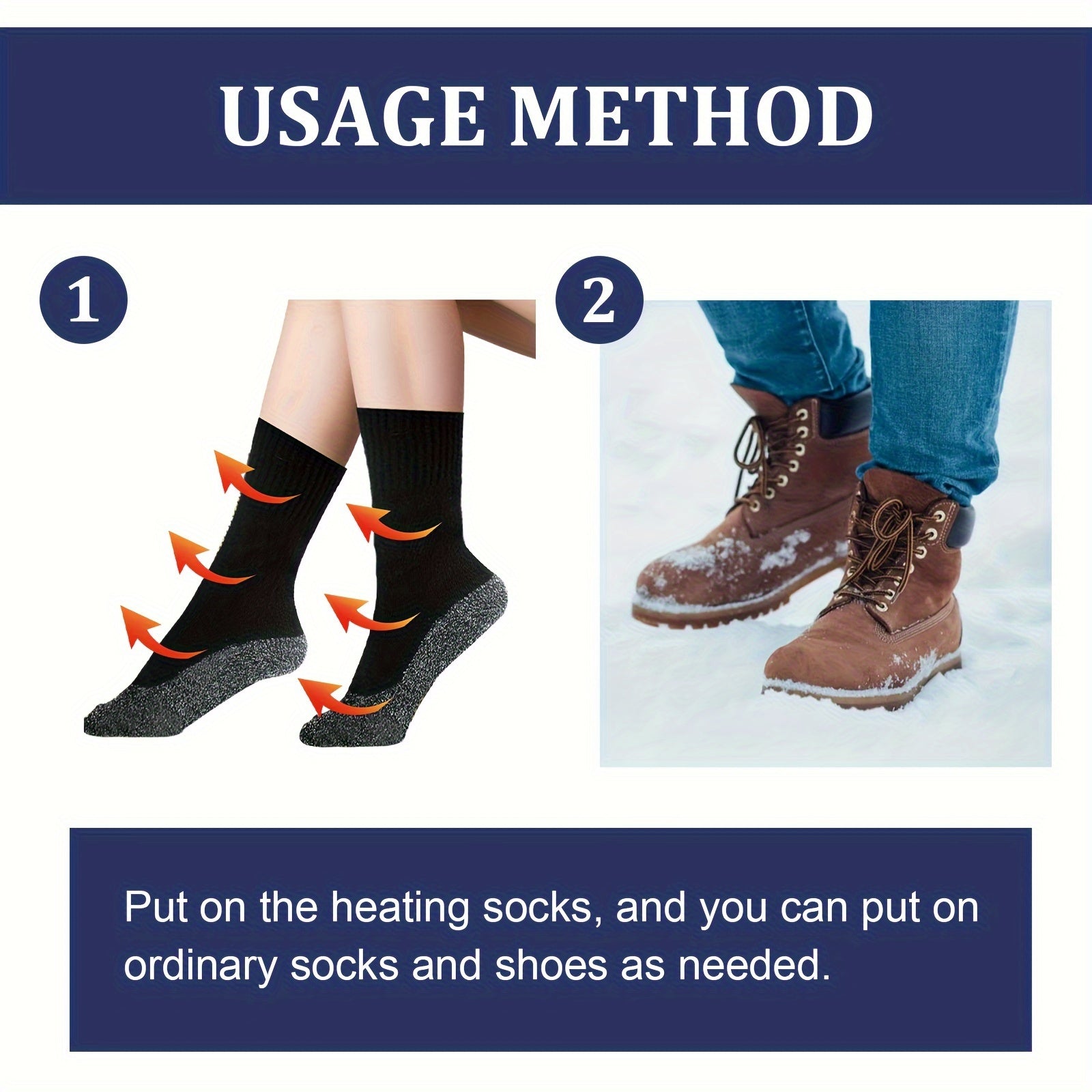 Fiber Heating Socks - Warm & Comfortable Cold Protection