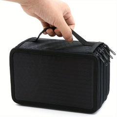 72-Slot Portable Pencil Bag Zipper Case for Coloring Pencils