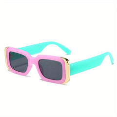Y2K Square Sunglasses HipHop Block Glasses UV400