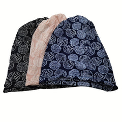 Leaf Print Beanie Turban Cap Soft Lightweight Chemo Hats