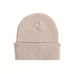 Autumn Winter Wool Knitted Hat Plus Velvet Warm Hat