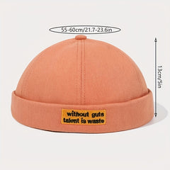 Letter Embroidery Patch Beanie Sailor Cap Brimless Hat