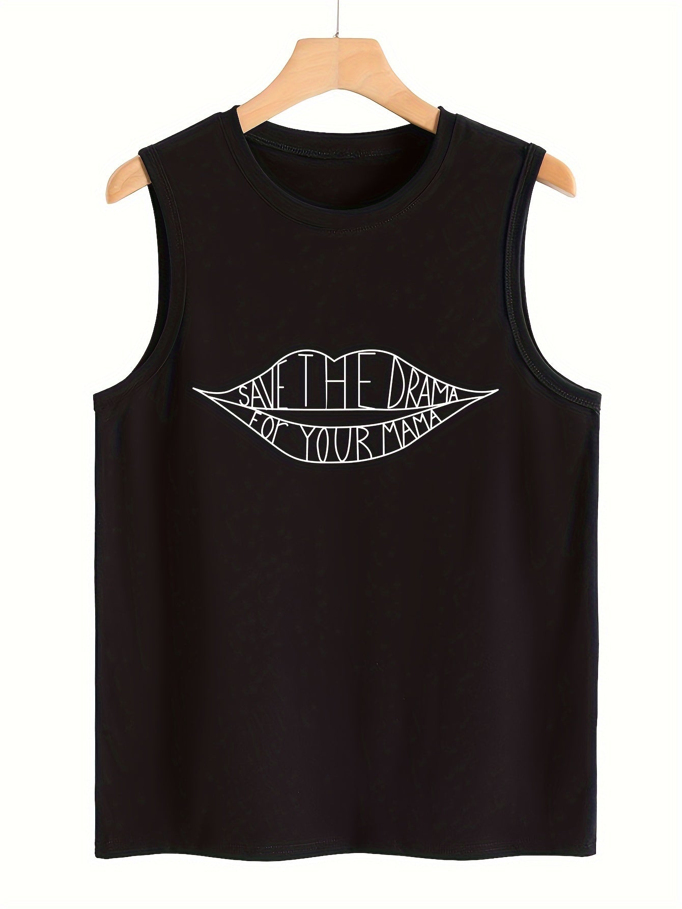 Pattern Stretchy Sports Vest Round Neck Sleeveless Top Women's Activewear