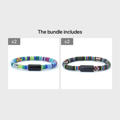 Men's Braided Leather Bracelet Bangle - Gift For Son