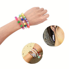 20pcs Frosted Rubber Oval Beads Mixed 10mm DIY Bracelet Necklace