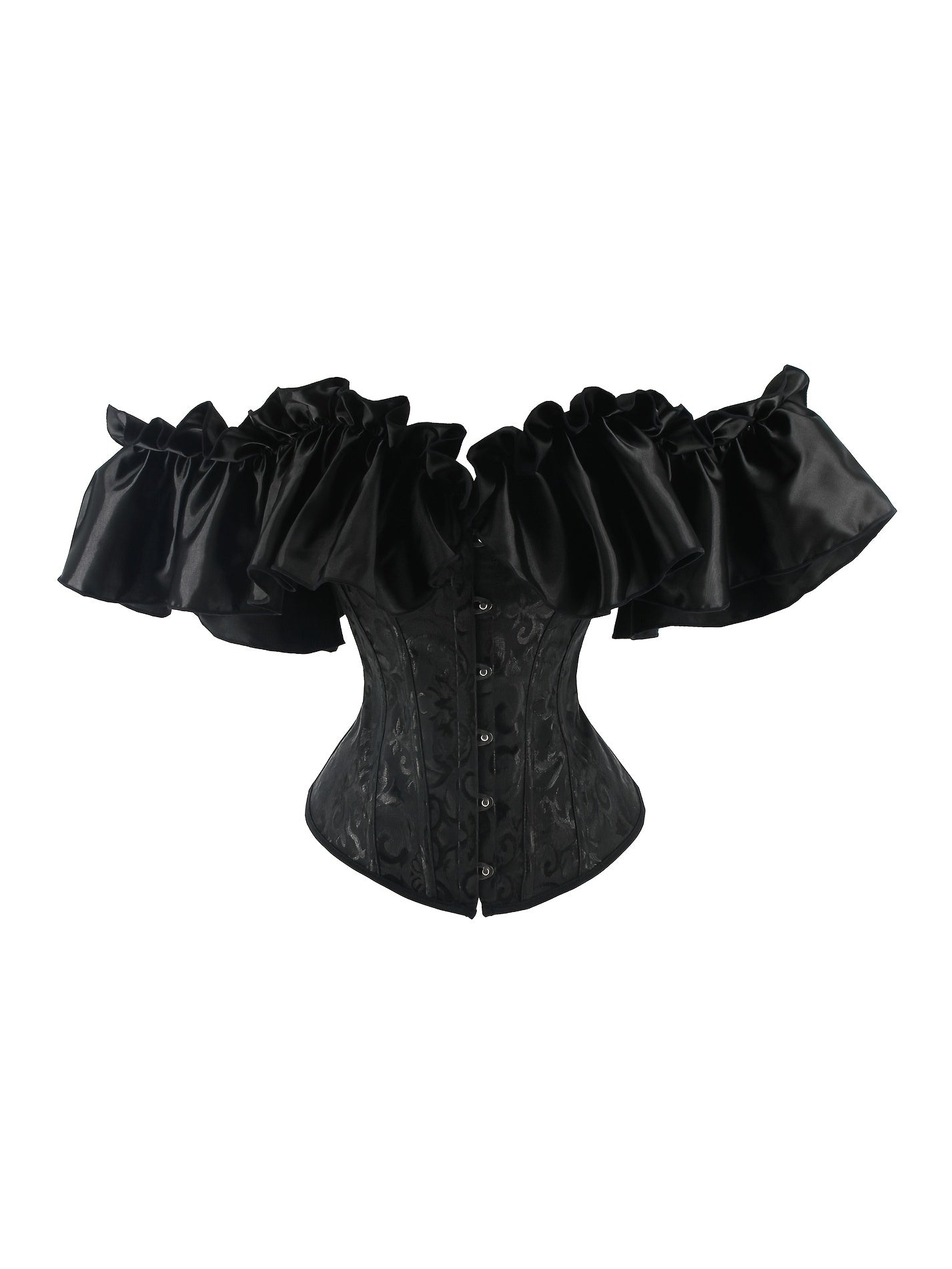 Flounce Sleeve Lace Up Bustier Top
