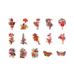 45pcs Flower Fairy Diary Series Boxed Stickers for DIY Hand Account Book
