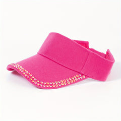 Y2K Candy Visor Hat with Rhinestones