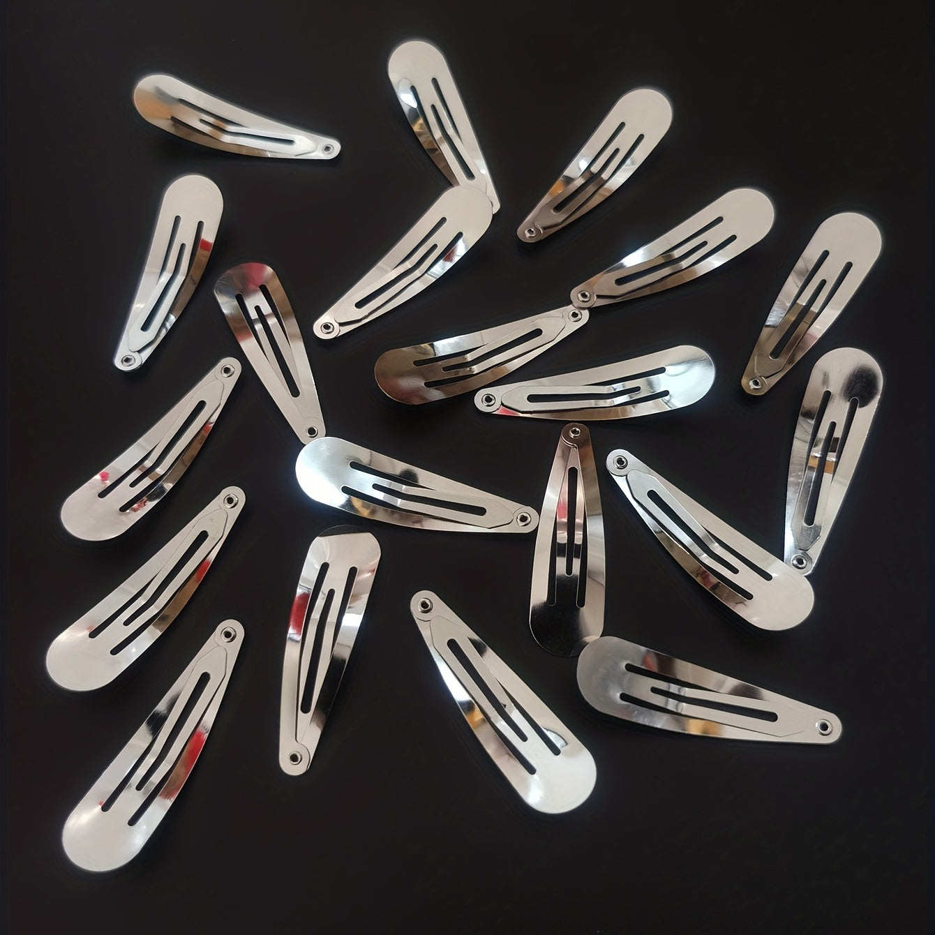 40pcs Metal Hair Clip 5.08cm Polishing Snap Clip Non Slip Hair Accessory