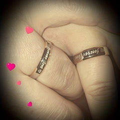 Forever Love Stainless Steel Ring Men's Couples Ring Wedding Ring