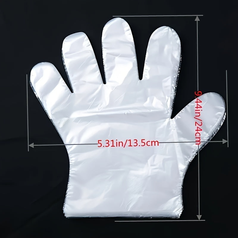 Plastic Clear Disposable Gloves For Cleaning Beauty Work