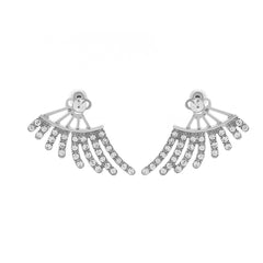 Zircon Geometric Earrings Rear Hanging Love Water Drop Earrings