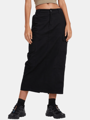 High Rise Cargo Denim Dress Solid Y2K Vintage Style Women's Clothing