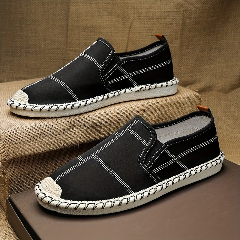 Men's Breathable Slip On Canvas Shoes Casual Flats For Walking
