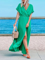  Wrap Maxi Dress with Belt